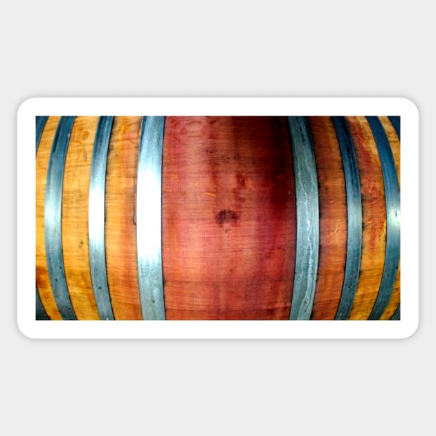 Wine Barrel 1 - by Avril Thomas Sticker by MagpieSprings